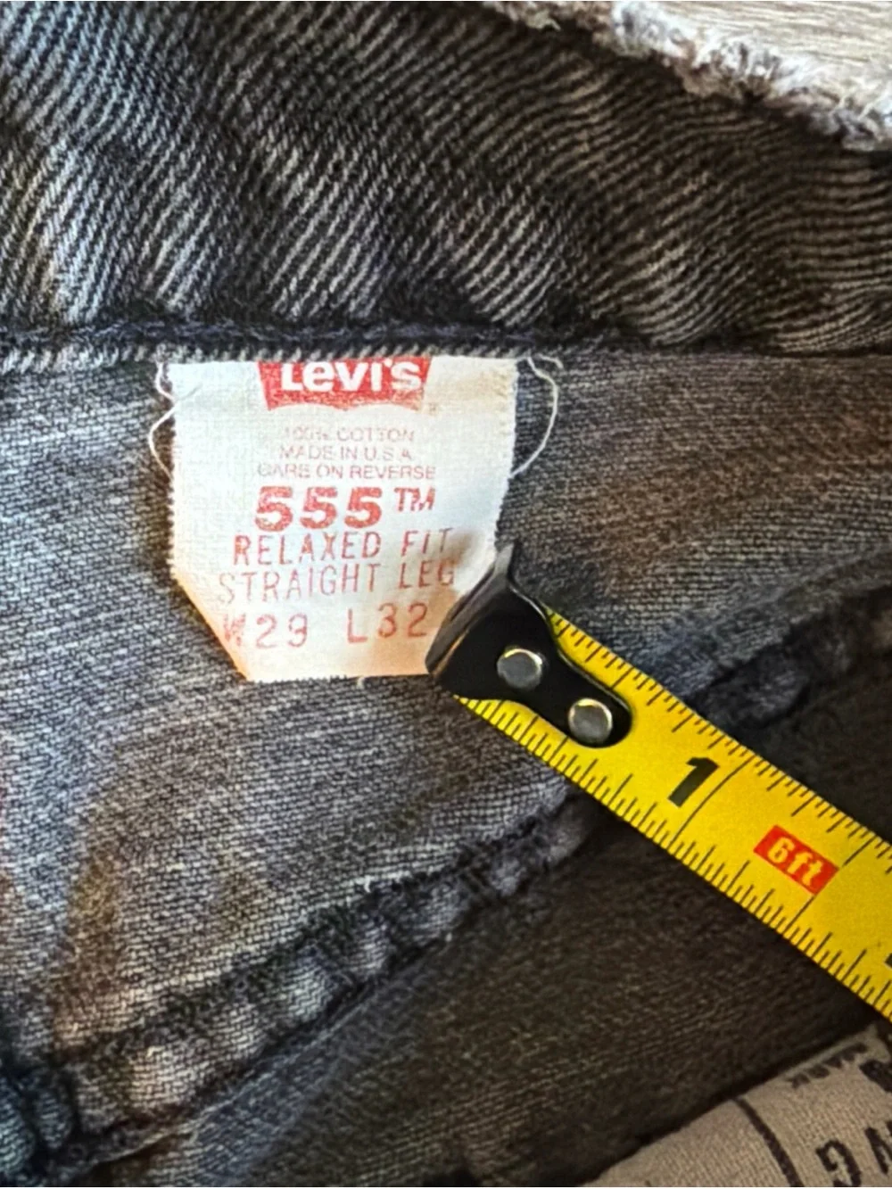 VTG 90s Made In USA Levi’s 555 Men’s Jeans Relaxed Fit Straight Leg 28x30 Faded